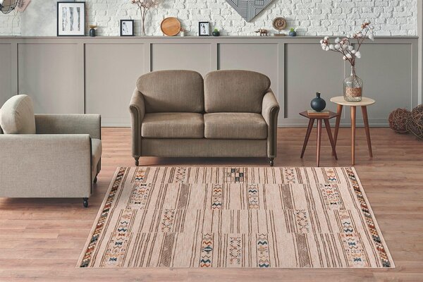 KOBEREC TKANÝ NA PLOCHO, 80/150 cm tmavě šedá, béžová - Online Only koberce & rohožky, Online Only