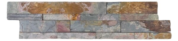 Kamenný obklad, Břidlice multicolor II, 15x65 cm, tloušťka 0,8-1,5 cm, ES006, balení