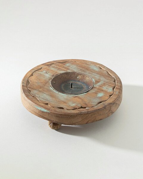 Svíčka podstavec Rustic Flame 15 cm