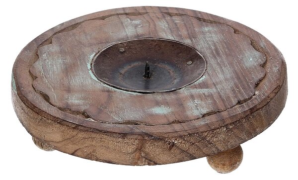 Svíčka podstavec Rustic Flame 15 cm