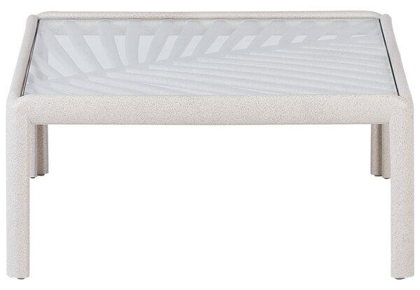 Zahradní konferenční stolek FERRETTI 69 cm 69 cm Světle béžová