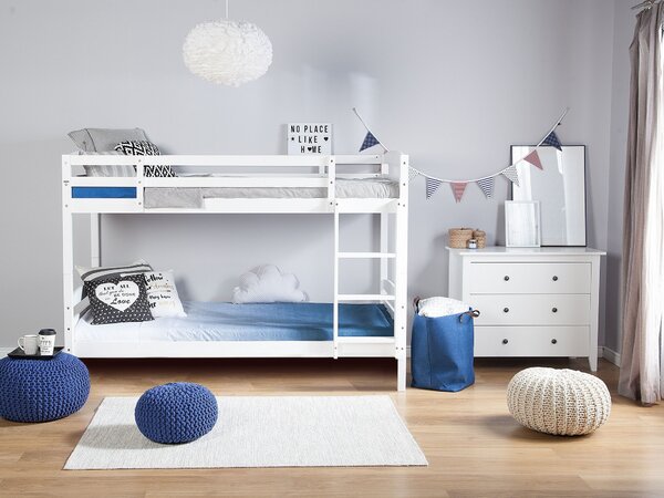 Patrová postel Borovicové dřevo ALBON 90 x 200 cm Bílá