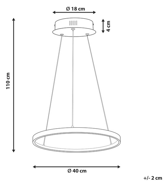 LED závěsná lampa JORDAN Kov Stříbrná