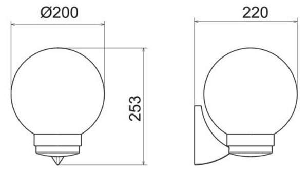 ACA Lighting Garden lantern venkovní nástěnné svítidlo PLGM1B