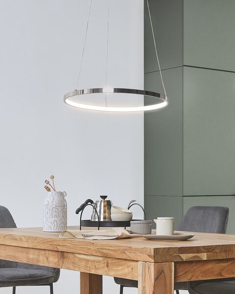 LED závěsná lampa JORDAN Kov Stříbrná