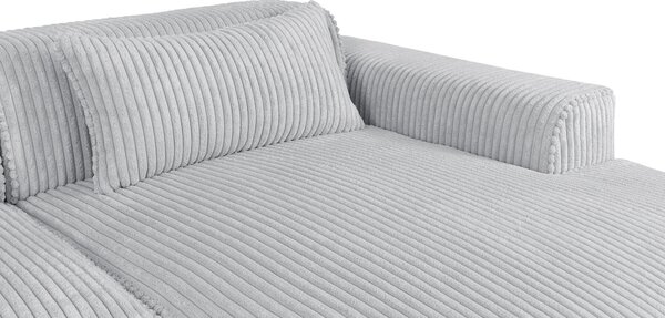 ROHOVÁ SEDAČKA, plast, textil, kompozitní dřevo, světle šedá Livetastic - Sedací soupravy, Online Only