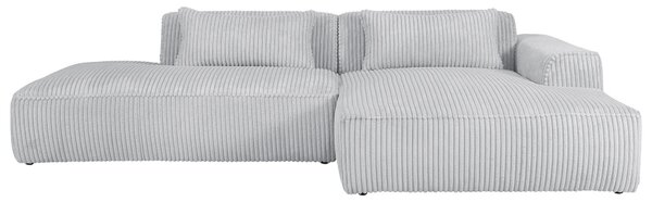 ROHOVÁ SEDAČKA, plast, textil, kompozitní dřevo, světle šedá Livetastic - Sedací soupravy, Online Only