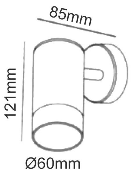 ACA Lighting venkovní nástěnné svítidlo kulaté SHAPE IP65 GU10 HI7032A