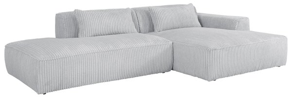 ROHOVÁ SEDAČKA, plast, textil, kompozitní dřevo, světle šedá Livetastic - Sedací soupravy, Online Only