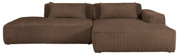 ROHOVÁ SEDAČKA, plast, textil, kompozitní dřevo, hnědá Livetastic - Sedací soupravy, Online Only
