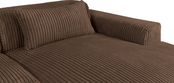 ROHOVÁ SEDAČKA, plast, textil, kompozitní dřevo, hnědá Livetastic - Sedací soupravy, Online Only