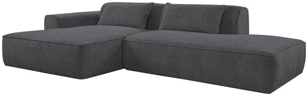ROHOVÁ SEDAČKA, plast, textil, kompozitní dřevo, barvy grafitu Livetastic - Sedací soupravy, Online Only