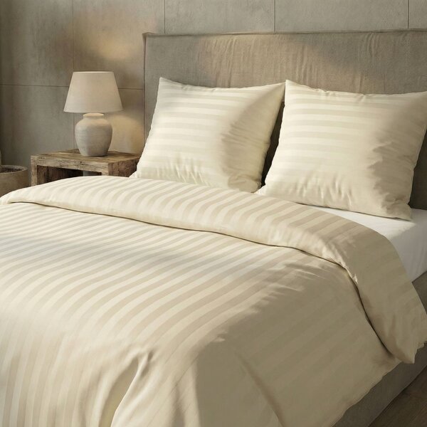 Kvalitex Hotelové povlečení atlas grádl 20mm s hotelovou kapsou smetanové 1x 140/200, 1x 70/90cm