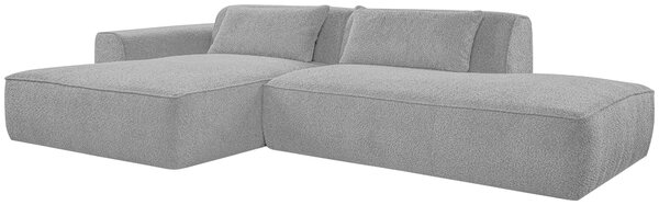ROHOVÁ SEDAČKA, plast, textil, kompozitní dřevo, šedá Livetastic - Sedací soupravy, Online Only