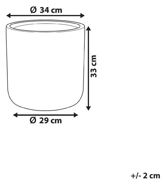 Květináč MESSENE 34 cm Světle šedá
