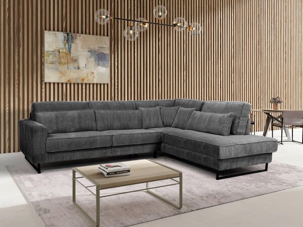 ROHOVÁ SEDAČKA, textil, kompozitní dřevo, antracitová Livetastic - Sedací soupravy, Online Only