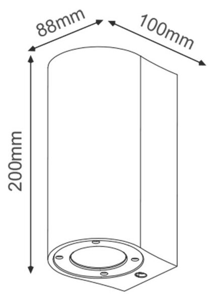 ACA Lighting Garden Wall venkovní nástěnné svítidlo MK0522RW