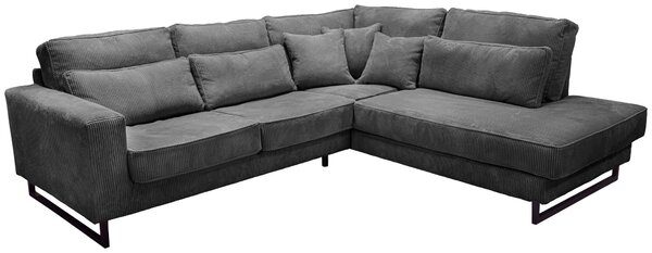 ROHOVÁ SEDAČKA, textil, kompozitní dřevo, antracitová Livetastic - Sedací soupravy, Online Only