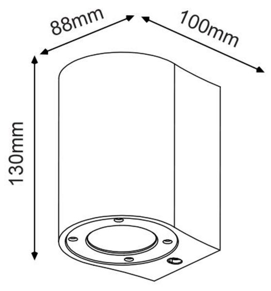 ACA Lighting Garden Wall venkovní nástěnné svítidlo MK0521RW