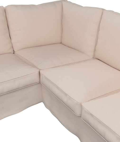Potah na pohovku IKEA Ektorp rohová barva růžová látka pletený vzor