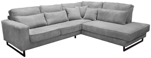 ROHOVÁ SEDAČKA, textil, kompozitní dřevo, světle šedá Livetastic - Sedací soupravy, Online Only
