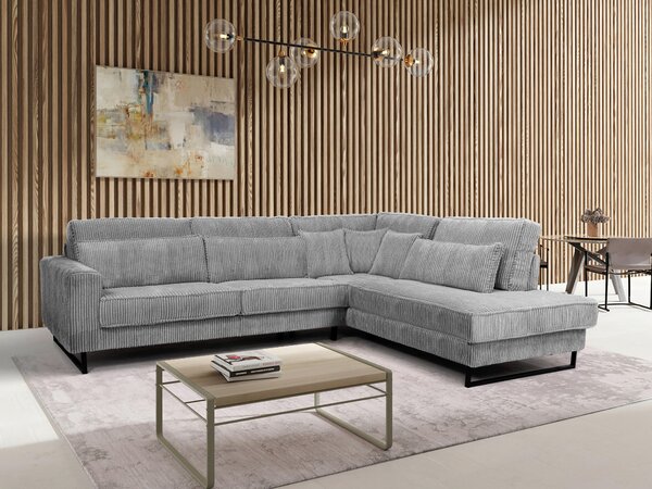 ROHOVÁ SEDAČKA, textil, kompozitní dřevo, světle šedá Livetastic - Sedací soupravy, Online Only