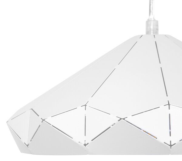 Závěsná lampa NEVOLA Kov Bílá