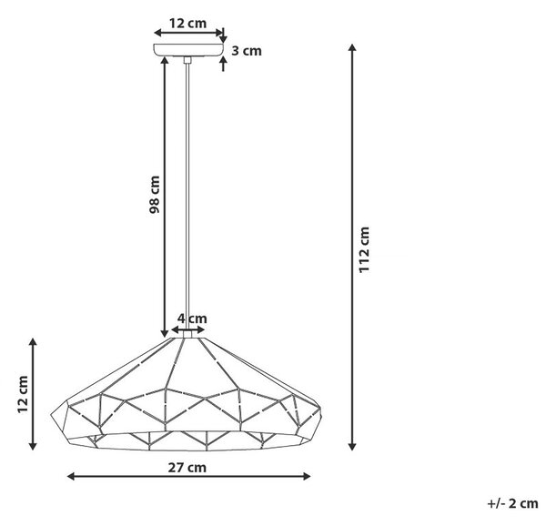 Závěsná lampa NEVOLA Kov Bílá