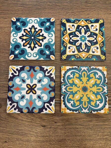 Sada podtácků vzor Mandala Design: Hranaté
