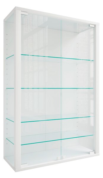 ZÁVĚSNÁ VITRÍNA, čiré, bílá, 59/91/25 cm Livetastic - Závěsné vitríny, Online Only