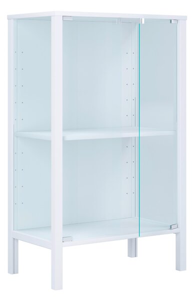 VITRÍNA, čiré, bílá, 60/80/35 cm Livetastic - Kredence a vitríny, Online Only