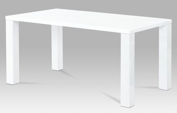 Vikio Jídelní stůl 160x90x76 cm vysoký lesk bílý AJS116B-4