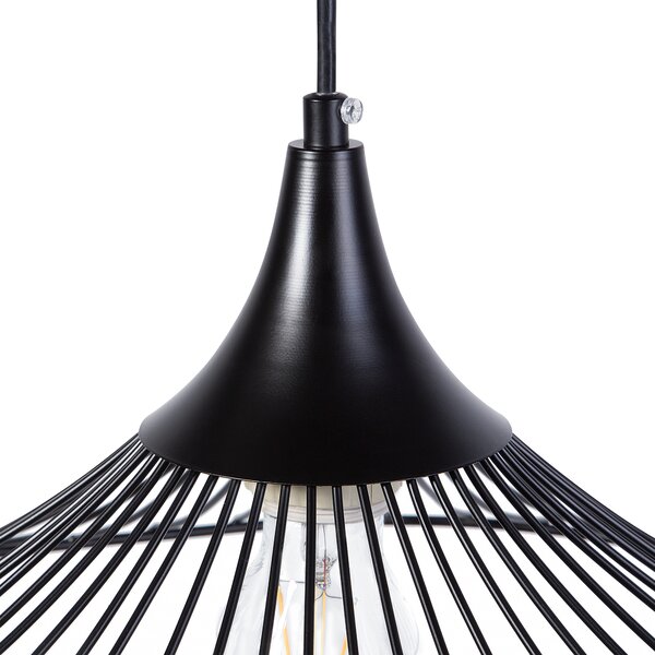 Závěsná lampa MAZARO Kov Černá