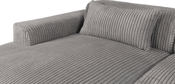 ROHOVÁ SEDAČKA, plast, textil, kompozitní dřevo, šedá Livetastic - Sedací soupravy, Online Only