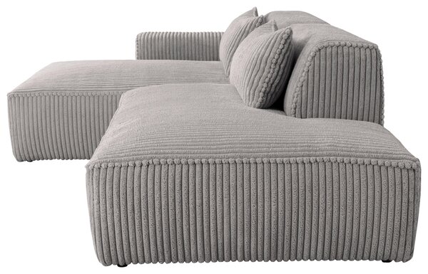ROHOVÁ SEDAČKA, plast, textil, kompozitní dřevo, šedá Livetastic - Sedací soupravy, Online Only
