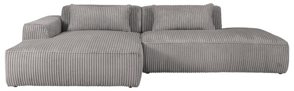 ROHOVÁ SEDAČKA, plast, textil, kompozitní dřevo, šedá Livetastic - Sedací soupravy, Online Only