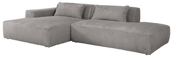 ROHOVÁ SEDAČKA, plast, textil, kompozitní dřevo, šedá Livetastic - Sedací soupravy, Online Only