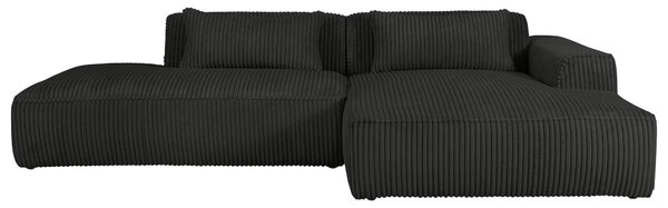 ROHOVÁ SEDAČKA, plast, textil, kompozitní dřevo, černá Livetastic - Sedací soupravy, Online Only