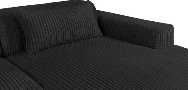 ROHOVÁ SEDAČKA, plast, textil, kompozitní dřevo, černá Livetastic - Sedací soupravy, Online Only