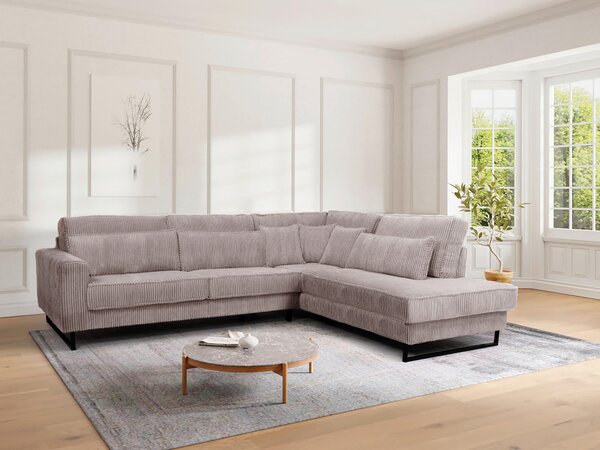 ROHOVÁ SEDAČKA, textil, kompozitní dřevo, cappuccino Livetastic - Sedací soupravy, Online Only