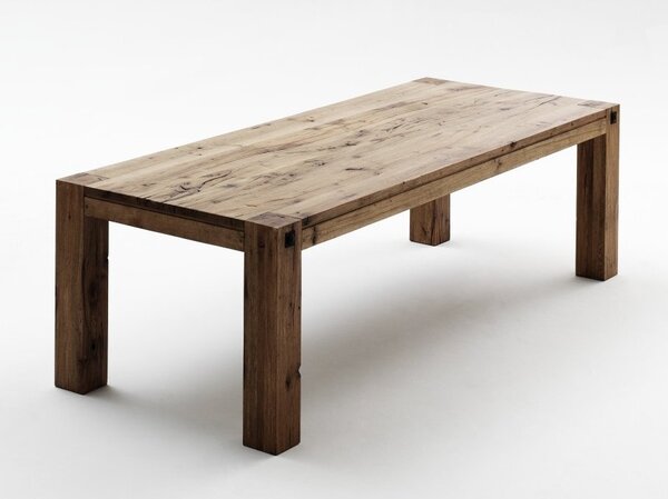 Jídelní stůl z masivu LEEDS tmavý dub bassano Velikost stolu 220x100
