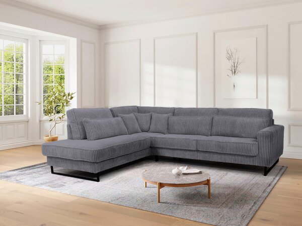 ROHOVÁ SEDAČKA, textil, kompozitní dřevo, tmavě šedá Livetastic - Sedací soupravy, Online Only