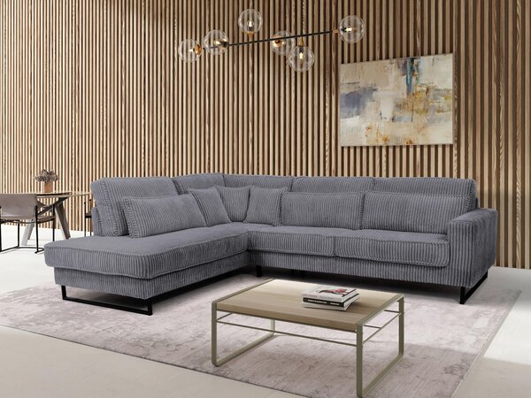 ROHOVÁ SEDAČKA, textil, kompozitní dřevo, tmavě šedá Livetastic - Sedací soupravy, Online Only