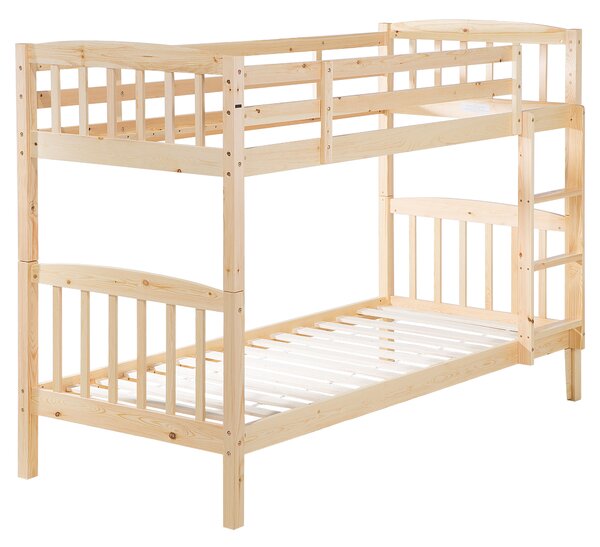 Patrová postel Borovicové dřevo REVIN 90 x 200 cm Světle hnědá