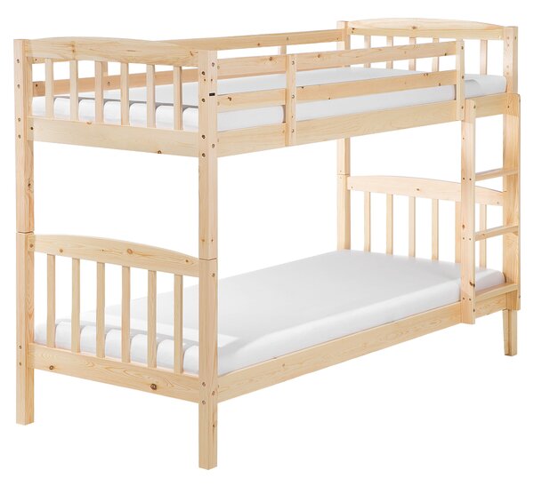 Patrová postel Borovicové dřevo REVIN 90 x 200 cm Světle hnědá