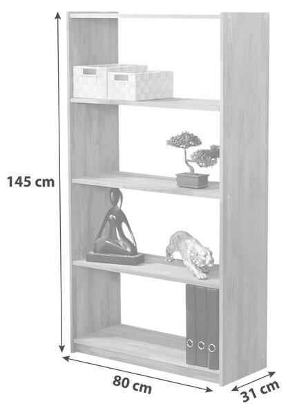 REGÁL, barvy buku, buk, 80/145/31 cm MID.YOU - Online Only regály & police, Online Only
