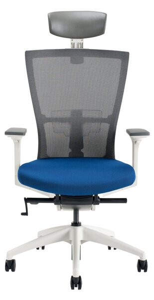 Bene limit Kancelářská židle Merens White modrá s podhlavníkem