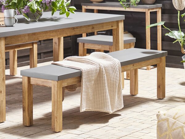 Zahradní lavice OSTUNI 160 cm Beton Šedá