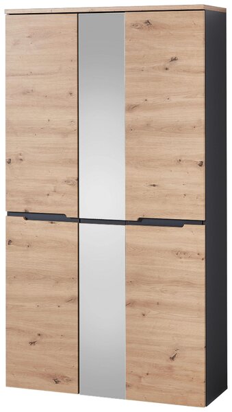 SKŘÍŇ NA ODĚV, barvy grafitu, dub artisan, 105/192/38 cm Voleo - Šatní skříně