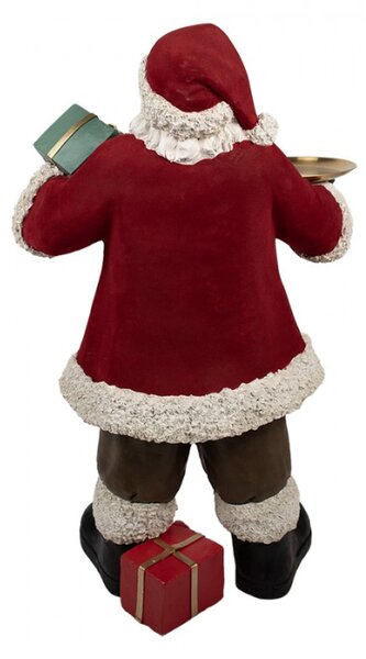Velká vánoční socha Santa Claus s tácem na cukroví – 56x50x91 cm